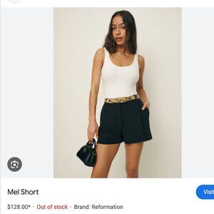 New With Tags Reformation Mel Short - Black - Size 4 (Sold Out)